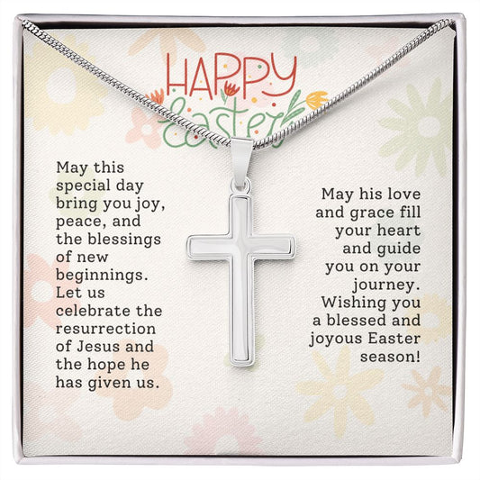 Easter Gift - Cross Necklace - Joy, Peace & Blessings