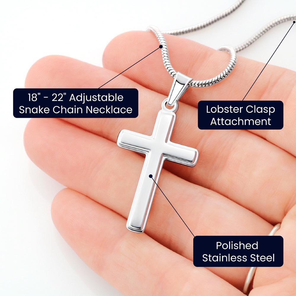 Easter Gift - Cross Necklace - Love, Strength & Faith