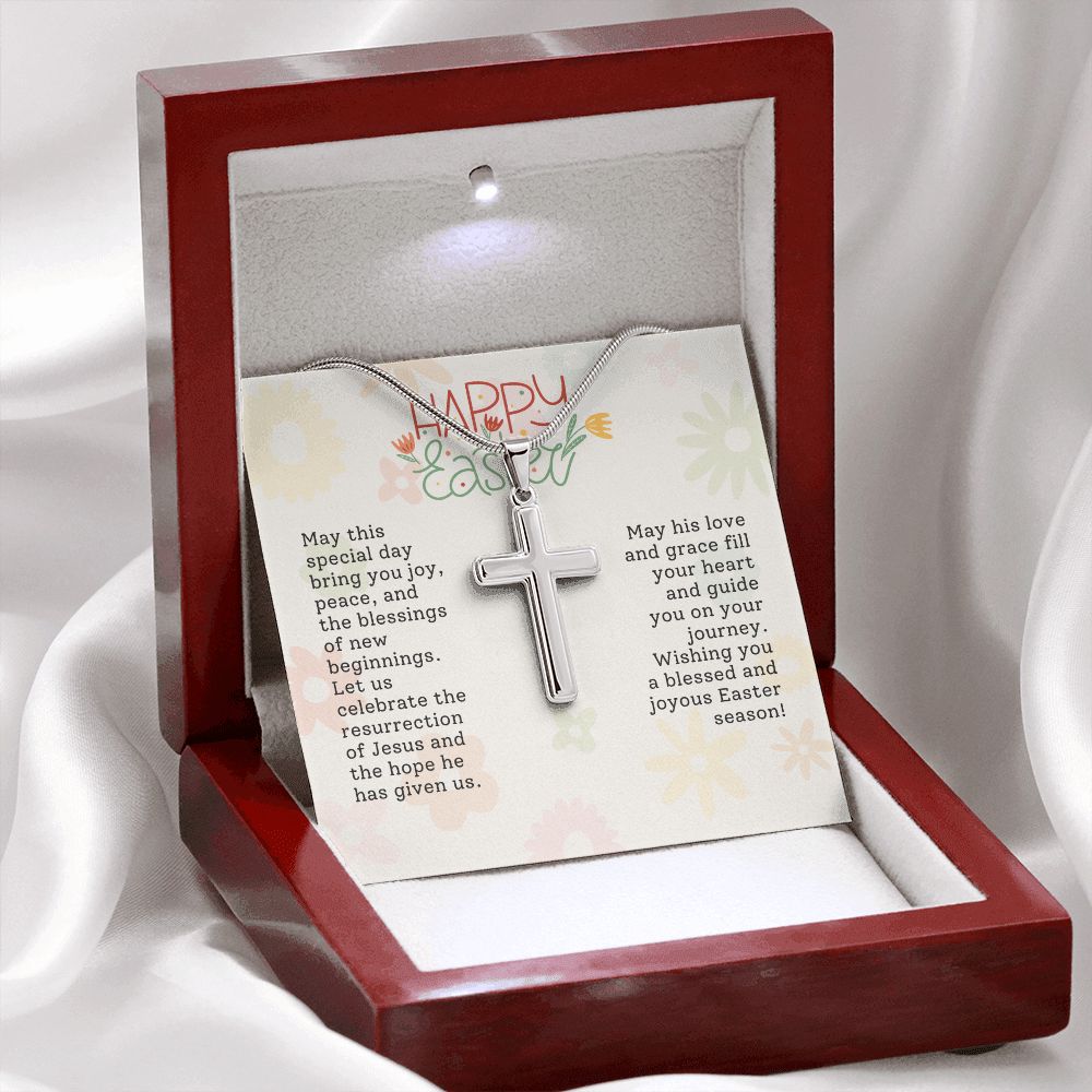 Easter Gift - Cross Necklace - Joy, Peace & Blessings