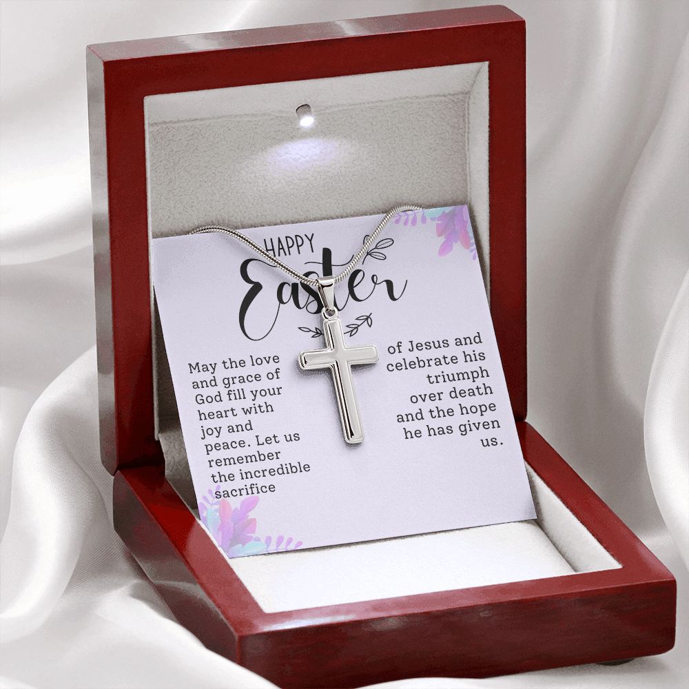 Easter Gift - Cross Necklace - Fill Your Heart With Joy