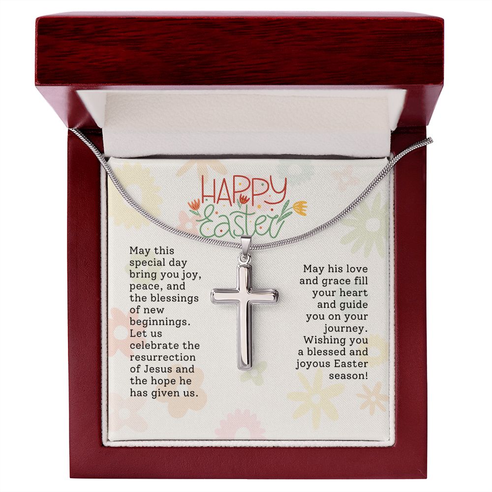 Easter Gift - Cross Necklace - Joy, Peace & Blessings