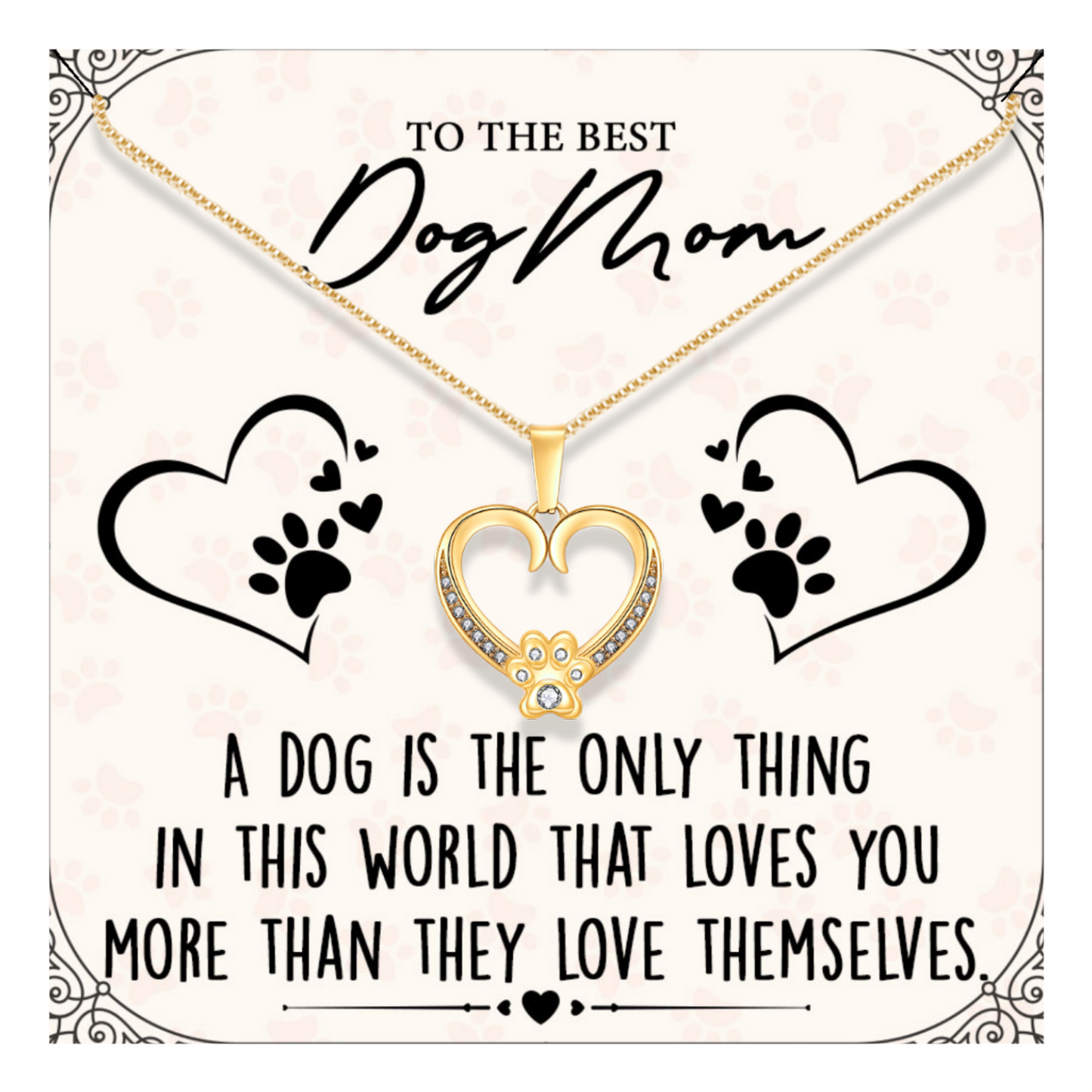 Best Dog Mom - Necklace Gift - Love You More