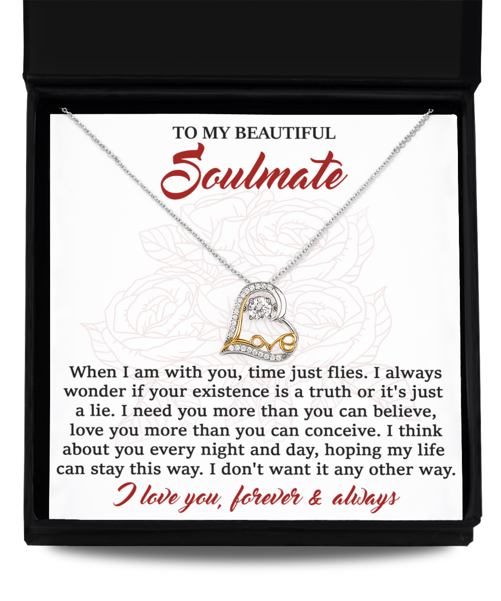 Soulmate Heart Necklace -  I Need You