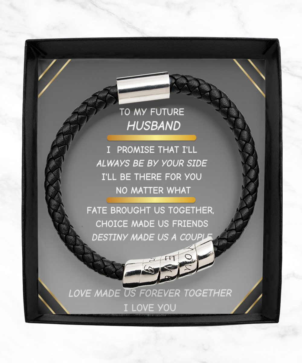 To My Future Husband Leather Bracelet