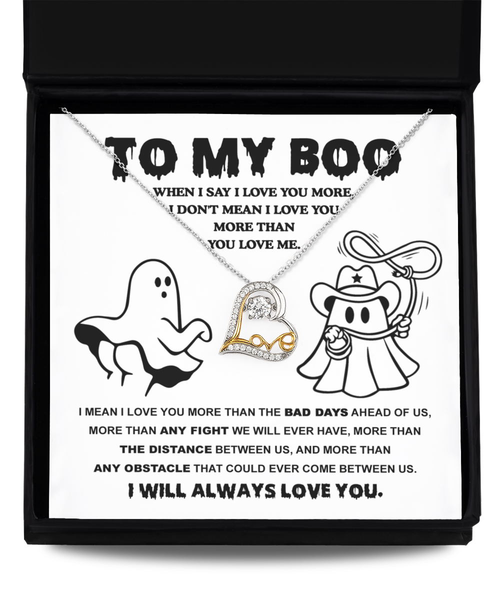 Soulmate Halloween Gift - Necklace - I Love You More 2