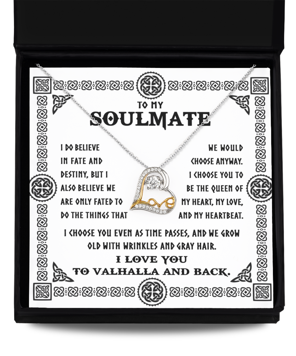 Soulmate - Wrinkles and Gray Hair - Love Heart Necklace