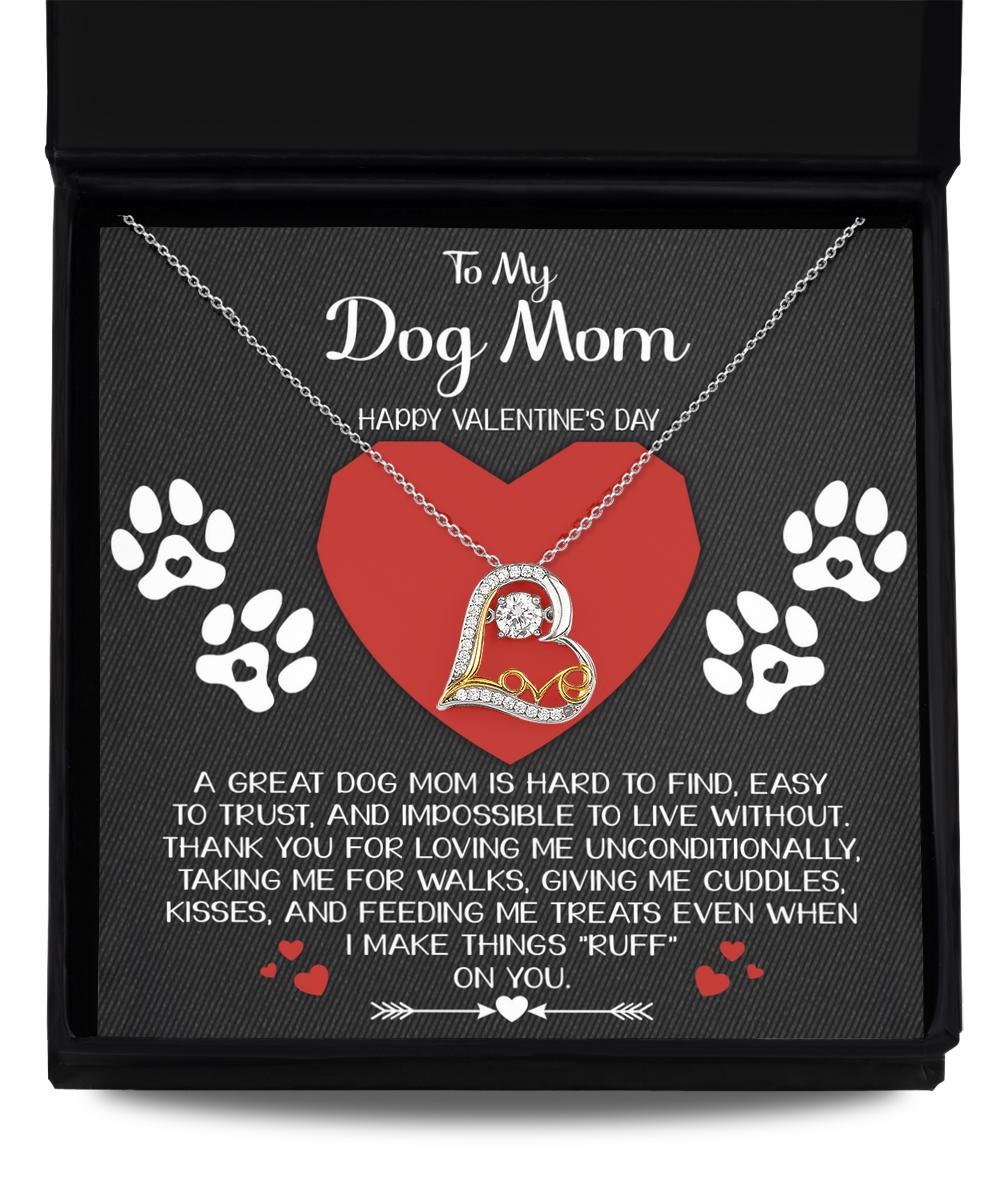 Dog Mom - Valentines Day Heart Love Necklace - Hard To Find