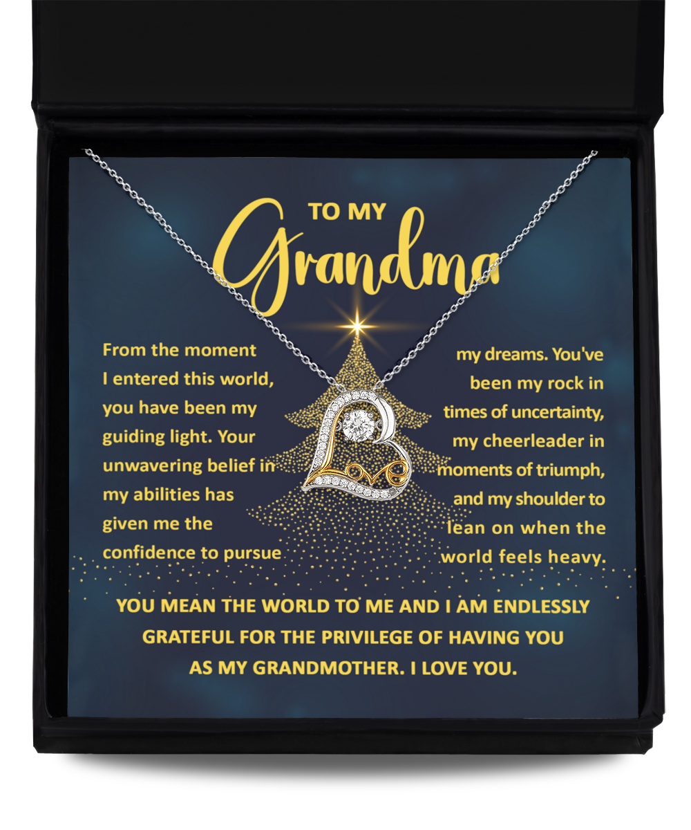 Christmas Gift For Grandma - Love Necklace - My Guiding Light