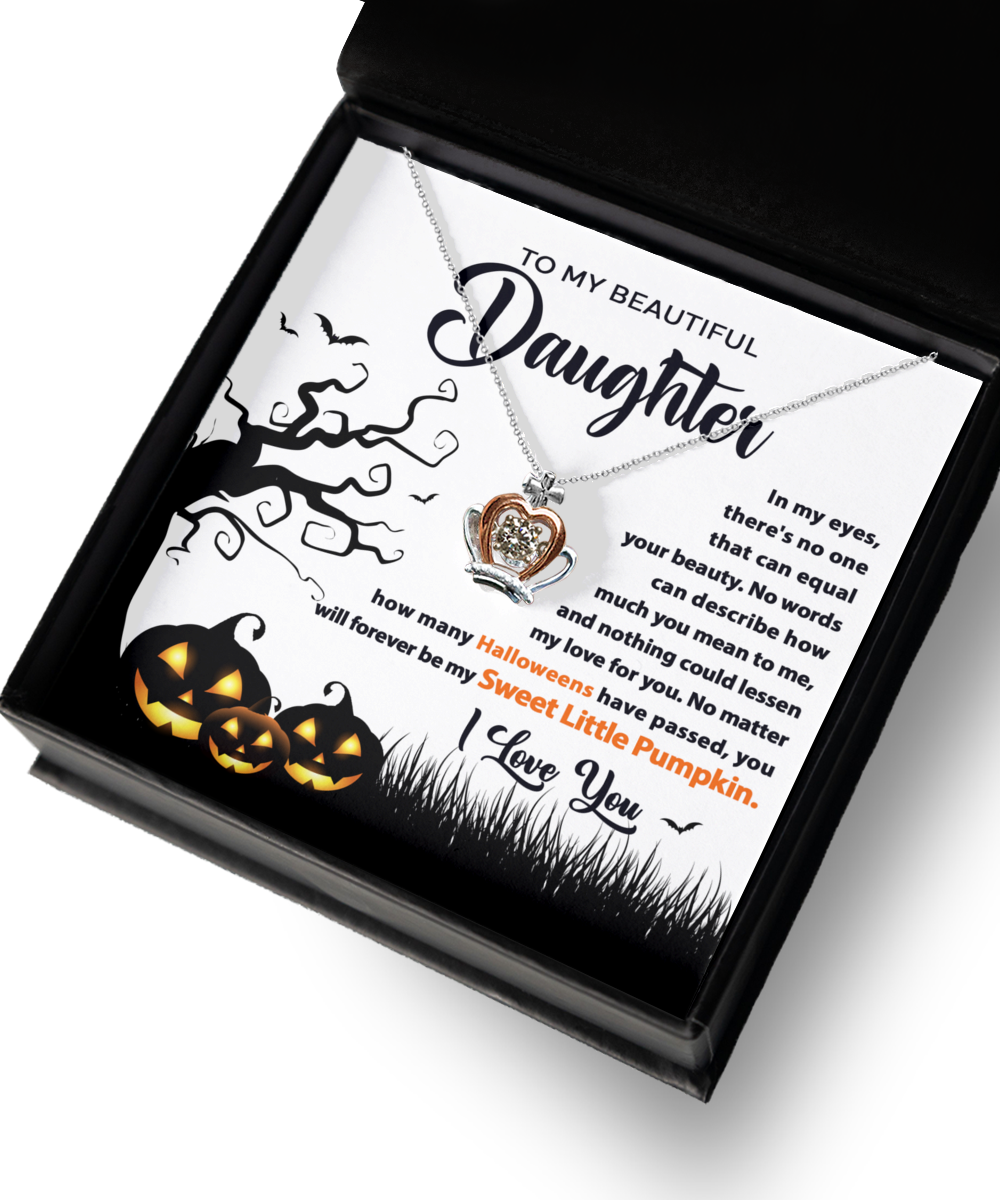 Halloween Necklace Gift For Daughter - My Sweet Little Pumpkin