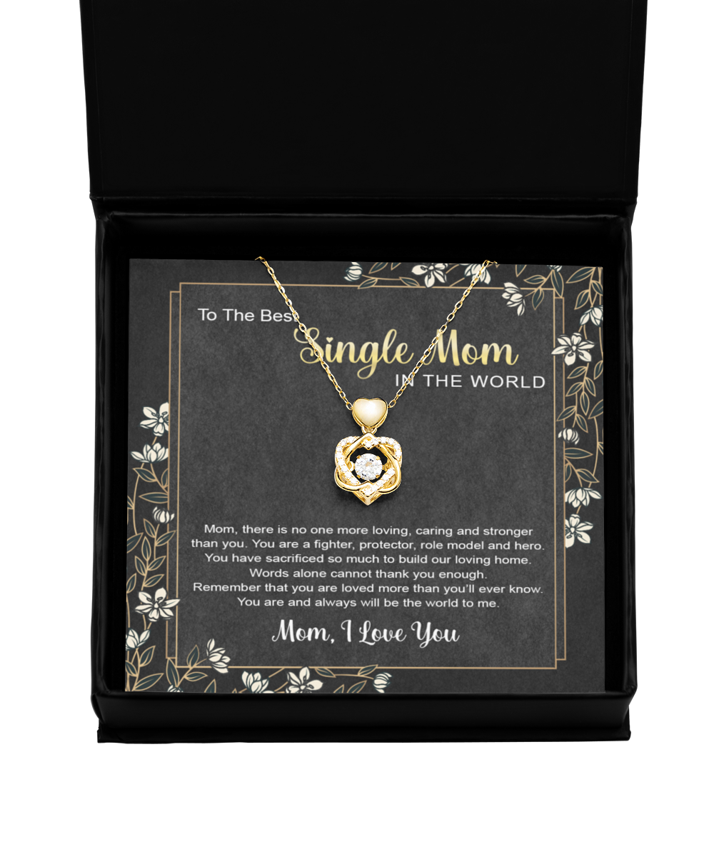 Single Mom Gift - Necklace - You Mean The World To Me