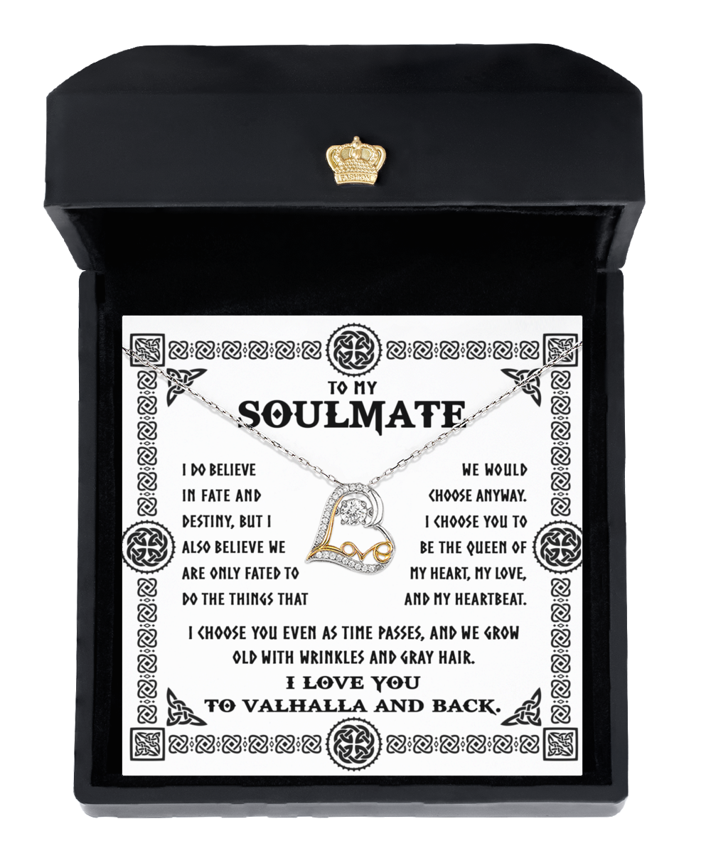 Soulmate - Wrinkles and Gray Hair - Love Heart Necklace