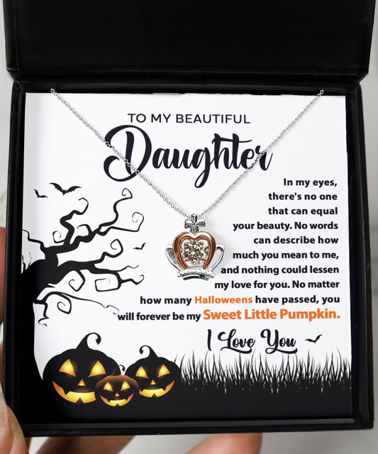 Halloween Necklace Gift For Daughter - My Sweet Little Pumpkin