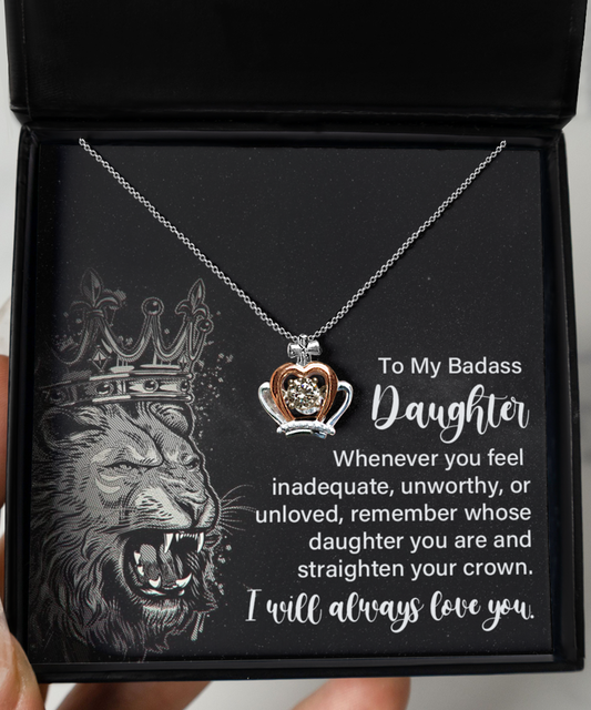 Badass Daughter Crown Necklace