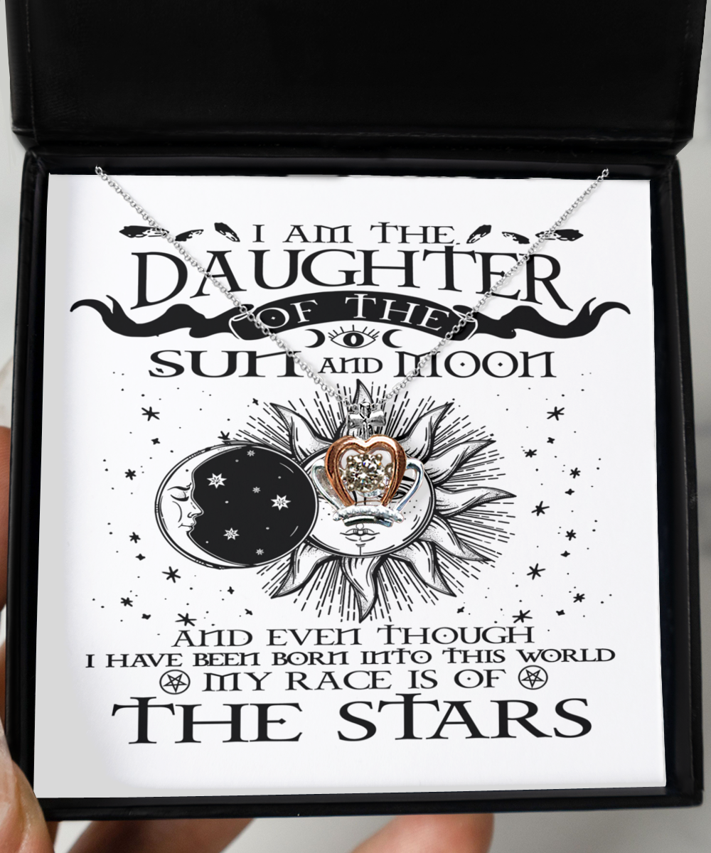 Daughter Halloween Gift - Necklace - Sun and Moon