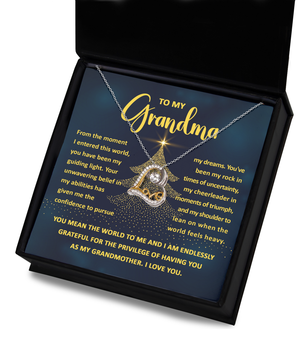 Christmas Gift For Grandma - Love Necklace - My Guiding Light