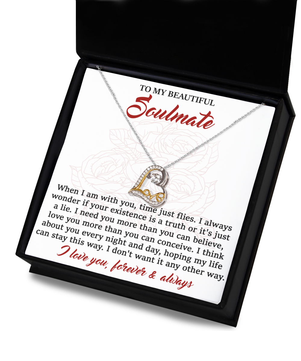 Soulmate Heart Necklace -  I Need You