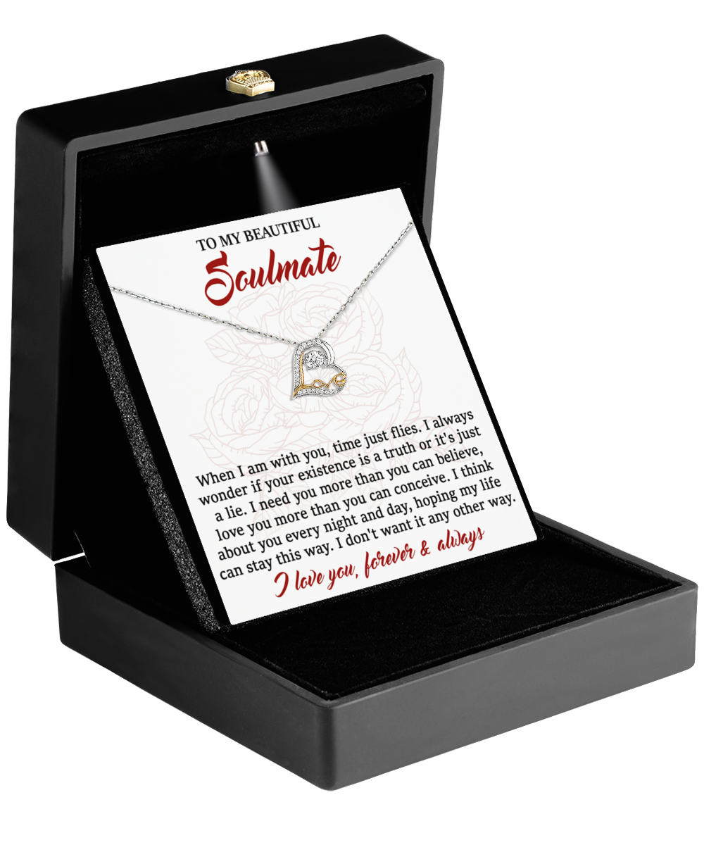 Soulmate Heart Necklace -  I Need You