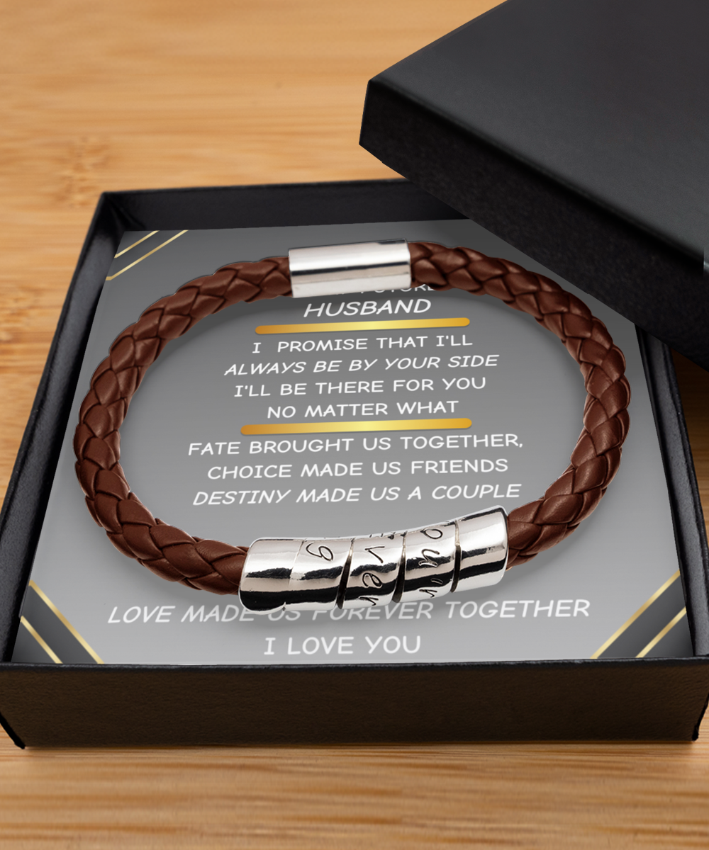 To My Future Husband Leather Bracelet