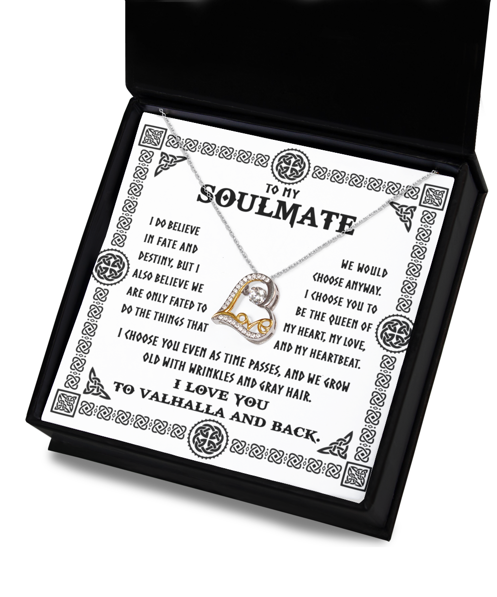 Soulmate - Wrinkles and Gray Hair - Love Heart Necklace