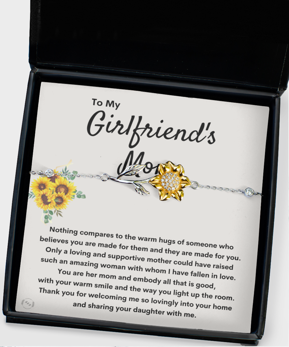 To My Girlfriend's Mom Sunflower Bracelet - Your Warm Smiles