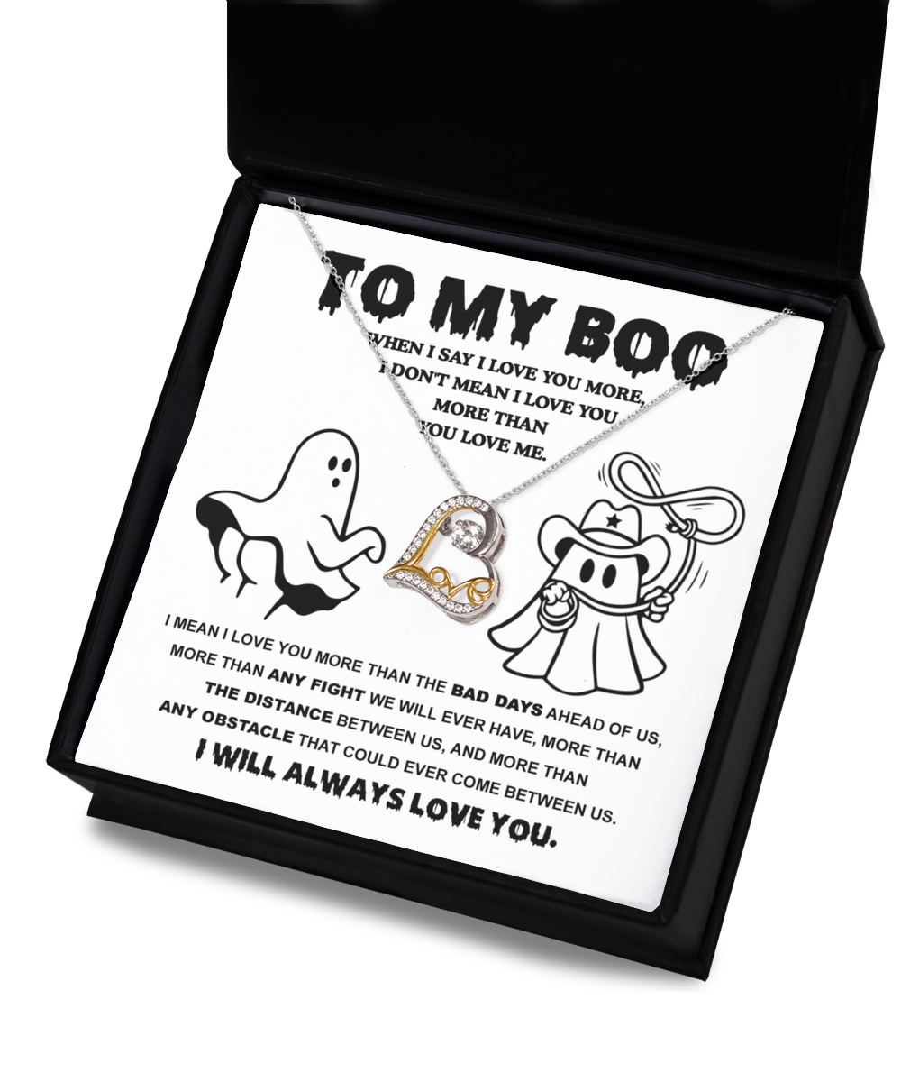 Soulmate Halloween Gift - Necklace - I Love You More 2