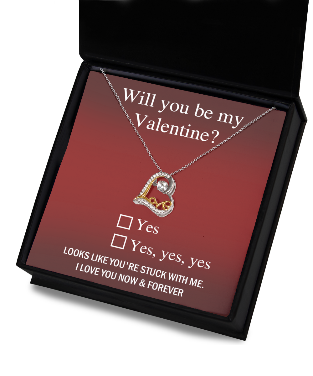 Soulmate - Will You Be My Valentine - Love Heart Necklace