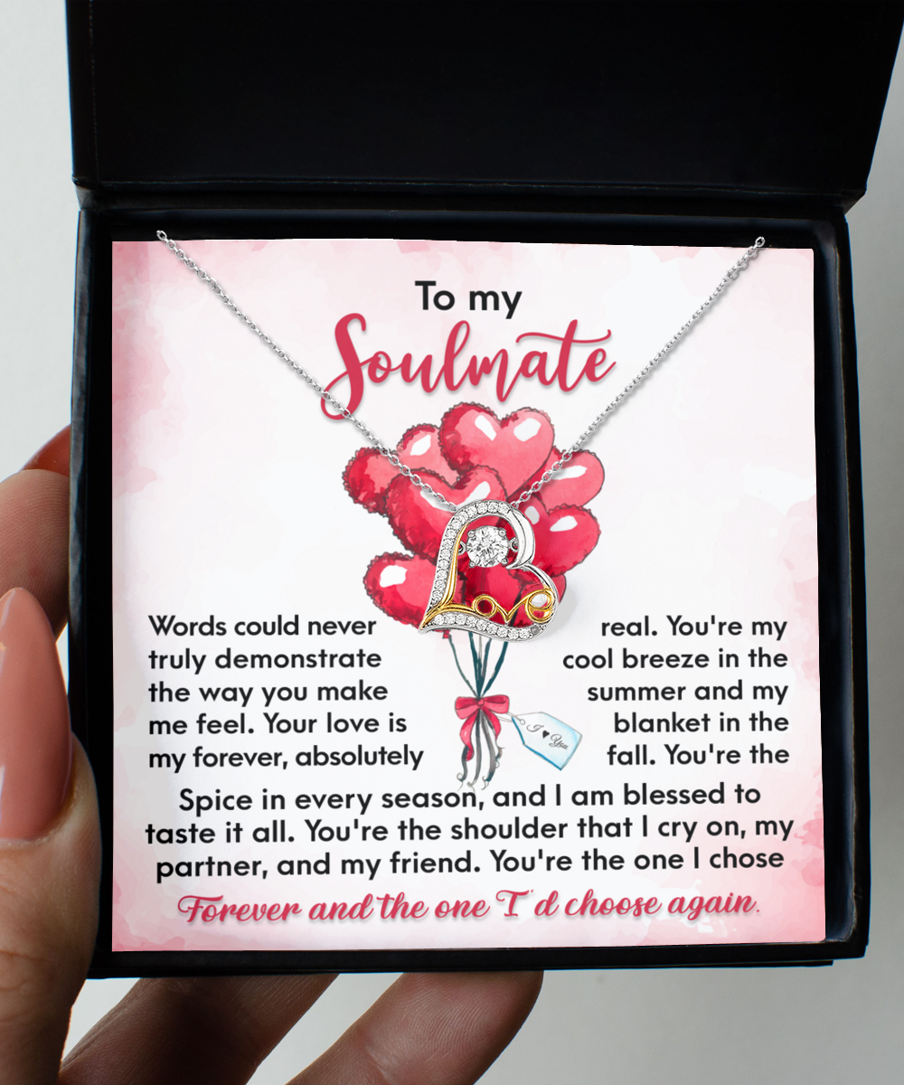 Soulmate - I Chose Forever - Love Heart Necklace