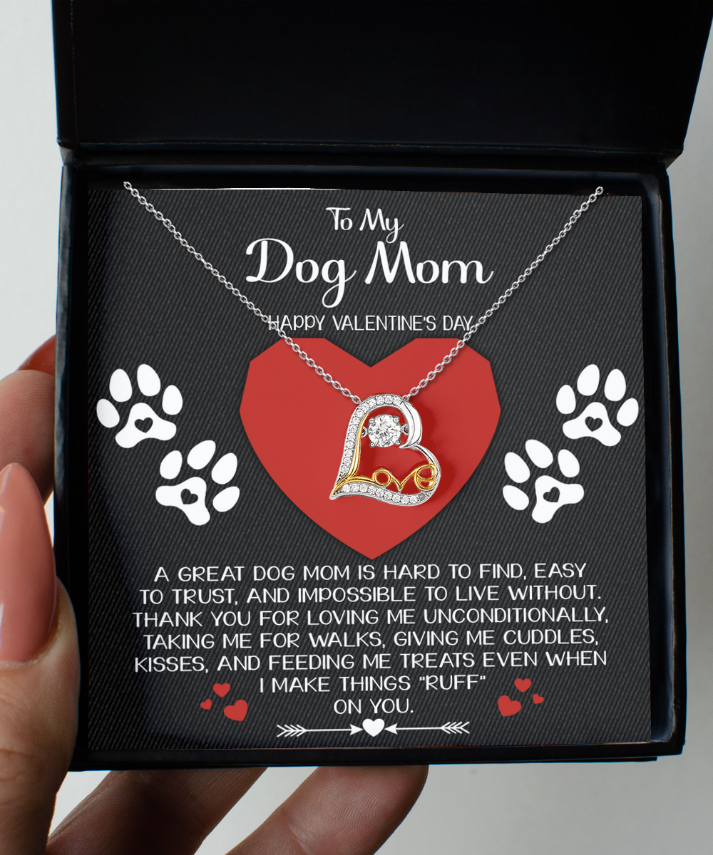 Dog Mom - Valentines Day Heart Love Necklace - Hard To Find