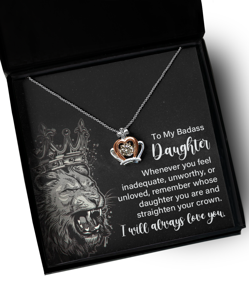 Badass Daughter Crown Necklace