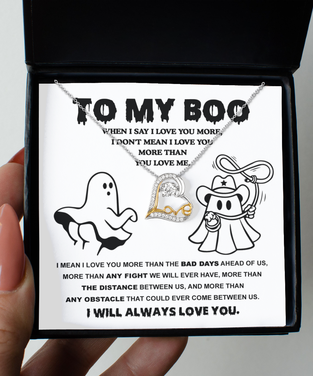 Soulmate Halloween Gift - Necklace - I Love You More 2