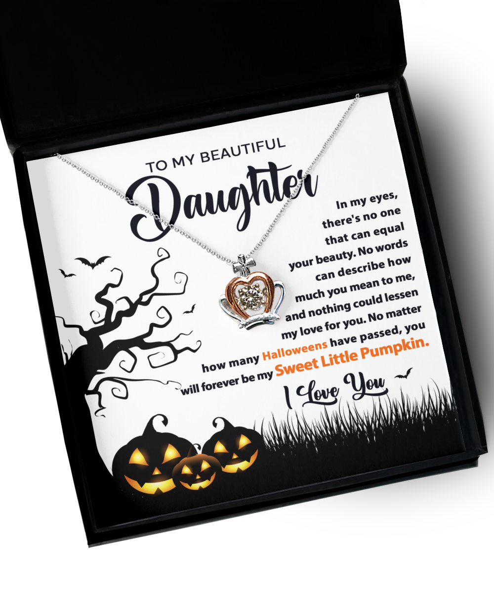 Halloween Necklace Gift For Daughter - My Sweet Little Pumpkin