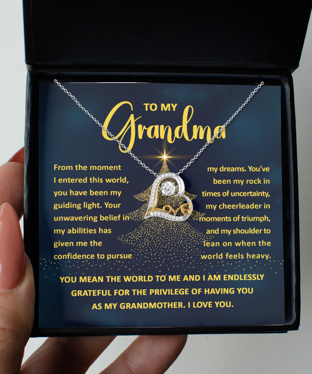 Christmas Gift For Grandma - Love Necklace - My Guiding Light