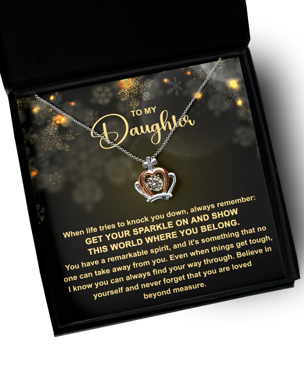 To My Daughter Necklace - Get Your Sparkle On