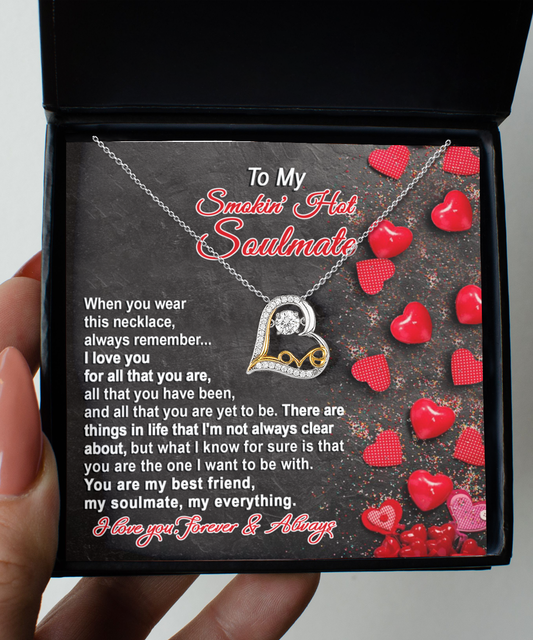 Soulmate - You're The One - Love Heart Necklace