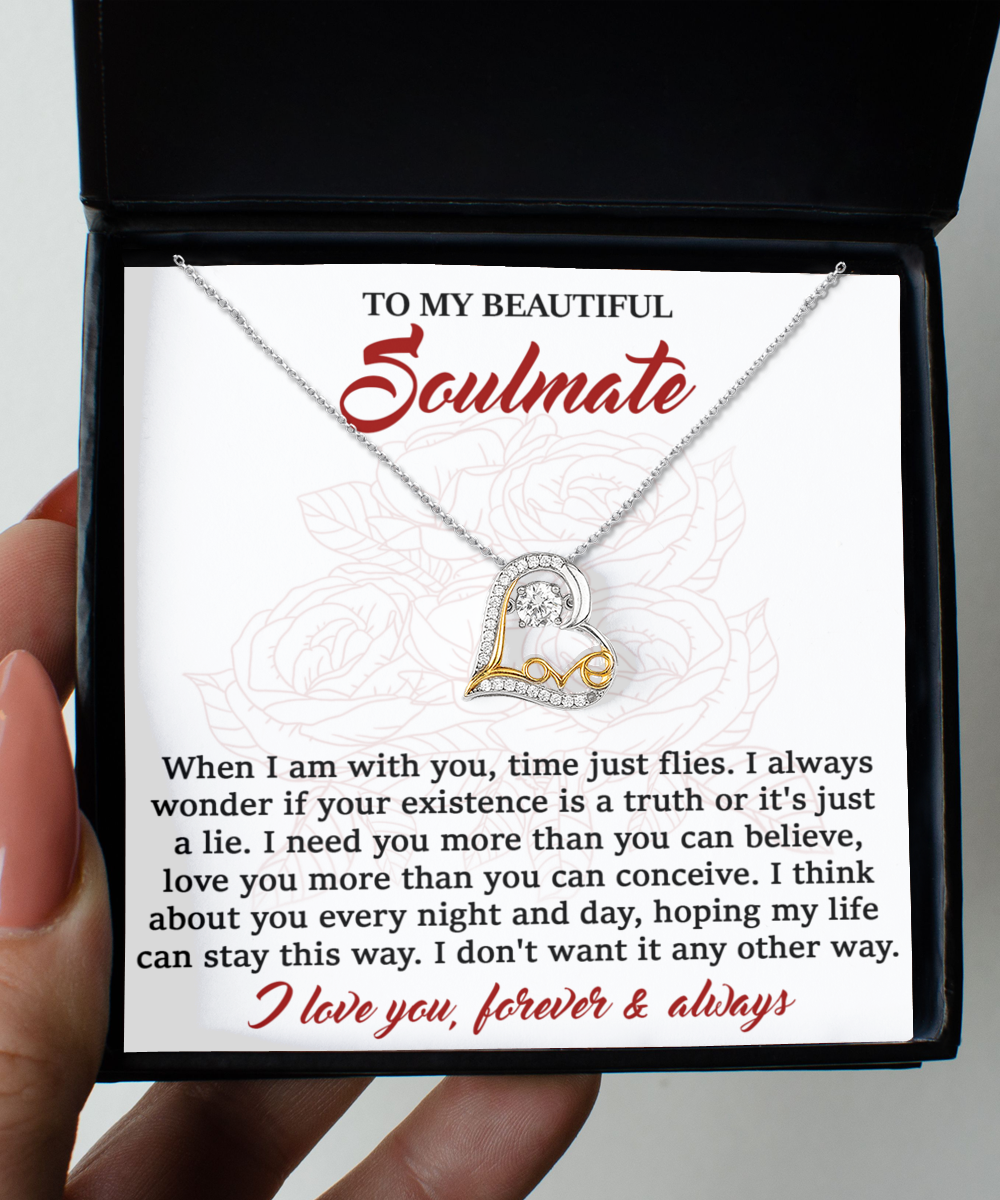 Soulmate Heart Necklace -  I Need You